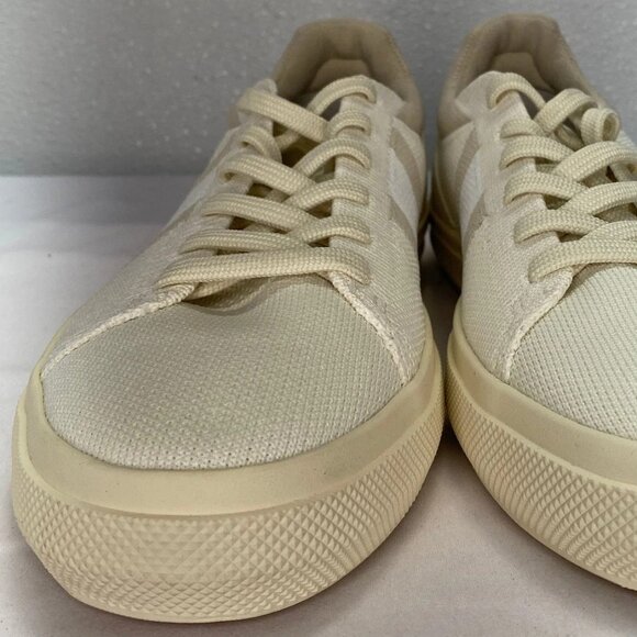 NEW ROTHY'S RS02 Knit Canvas Sneakers – Beige – Size 8.5 – Lace-Up Casual - Picture 1 of 7